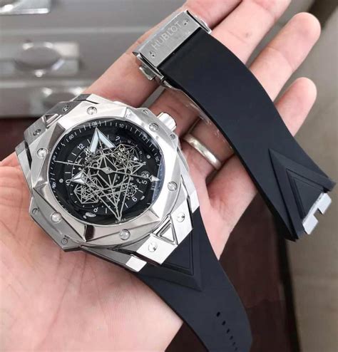 hublot watch black and silver|black Hublot watch price.